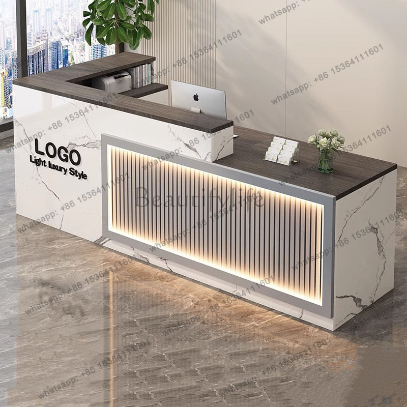 Office Furniture Logo - Luxury Simple Reception Desk Logo Salon