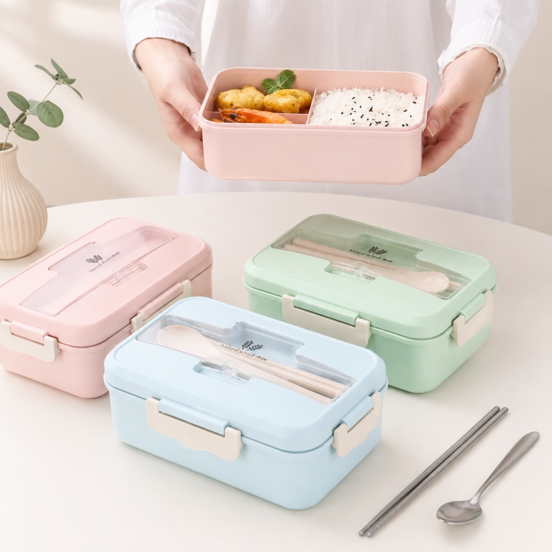 Office Furniture China - Wheat Straw Lunch Box Microwave‑Safe Portable