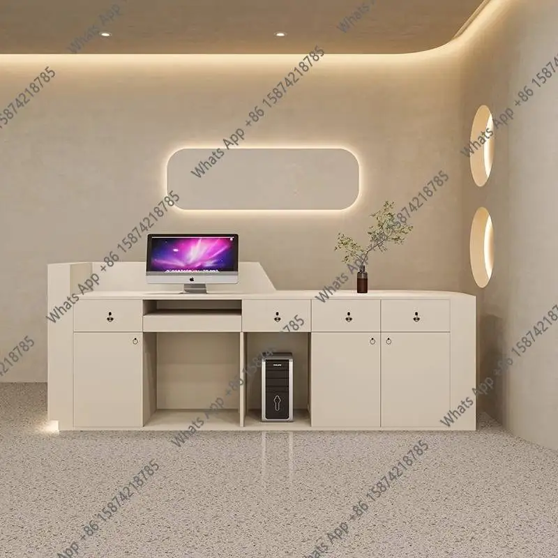 DC MT White Drawers Reception  - Office Furniture Logo recension och pris