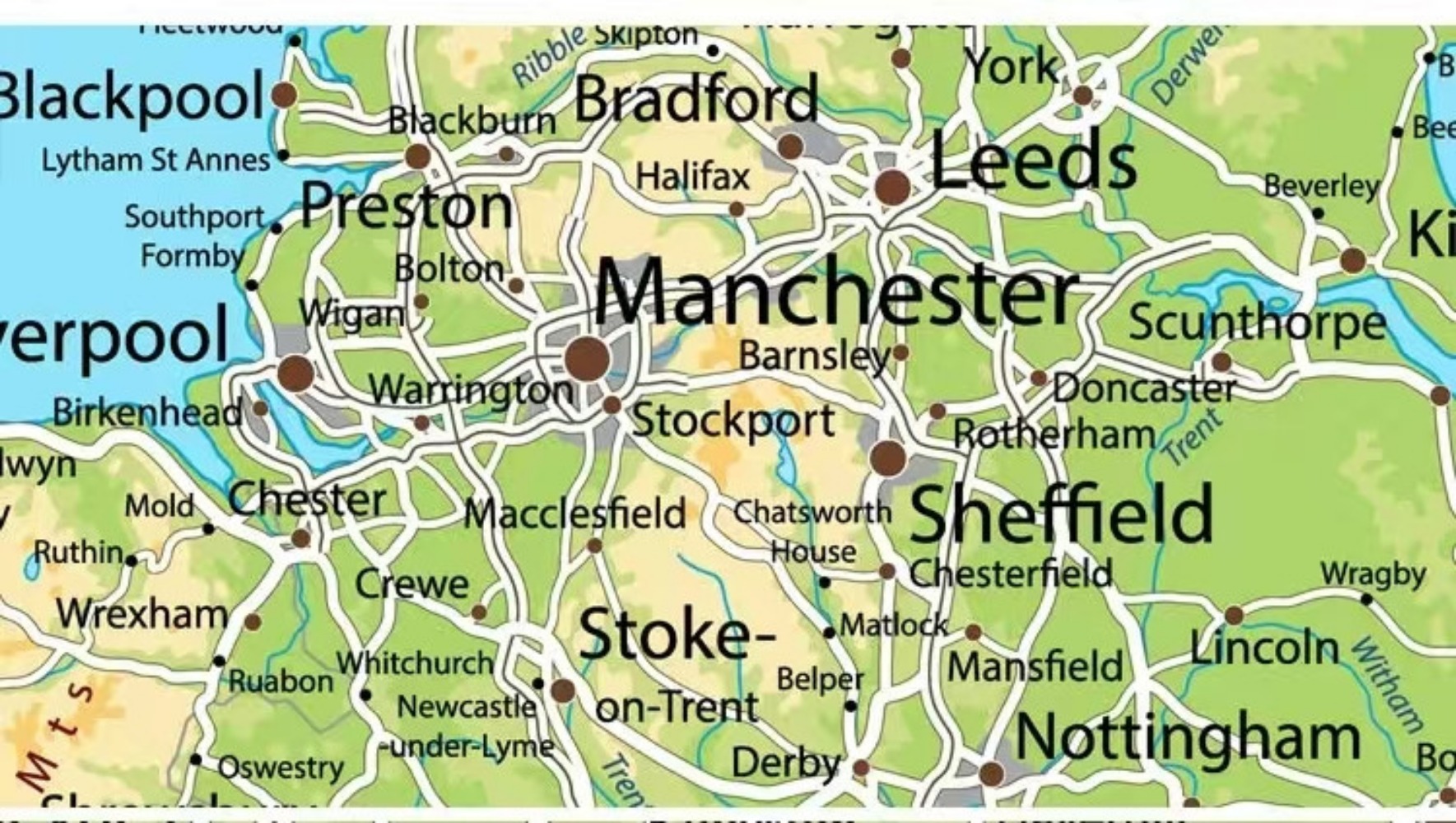 Large HD UK Map Posters Prints - Office Furniture Uk recension och pris