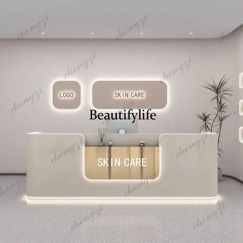 01A Logo Beauty Reception Desk - Office Furniture Logo recension och pris