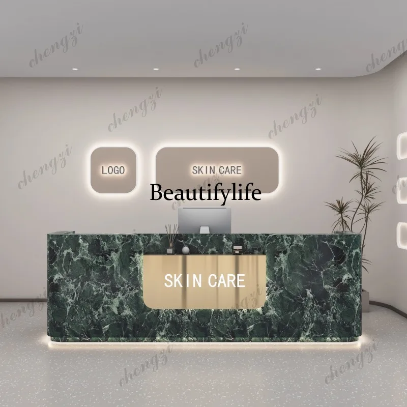 01A Logo Beauty Reception Desk - Office Furniture Logo recension och pris
