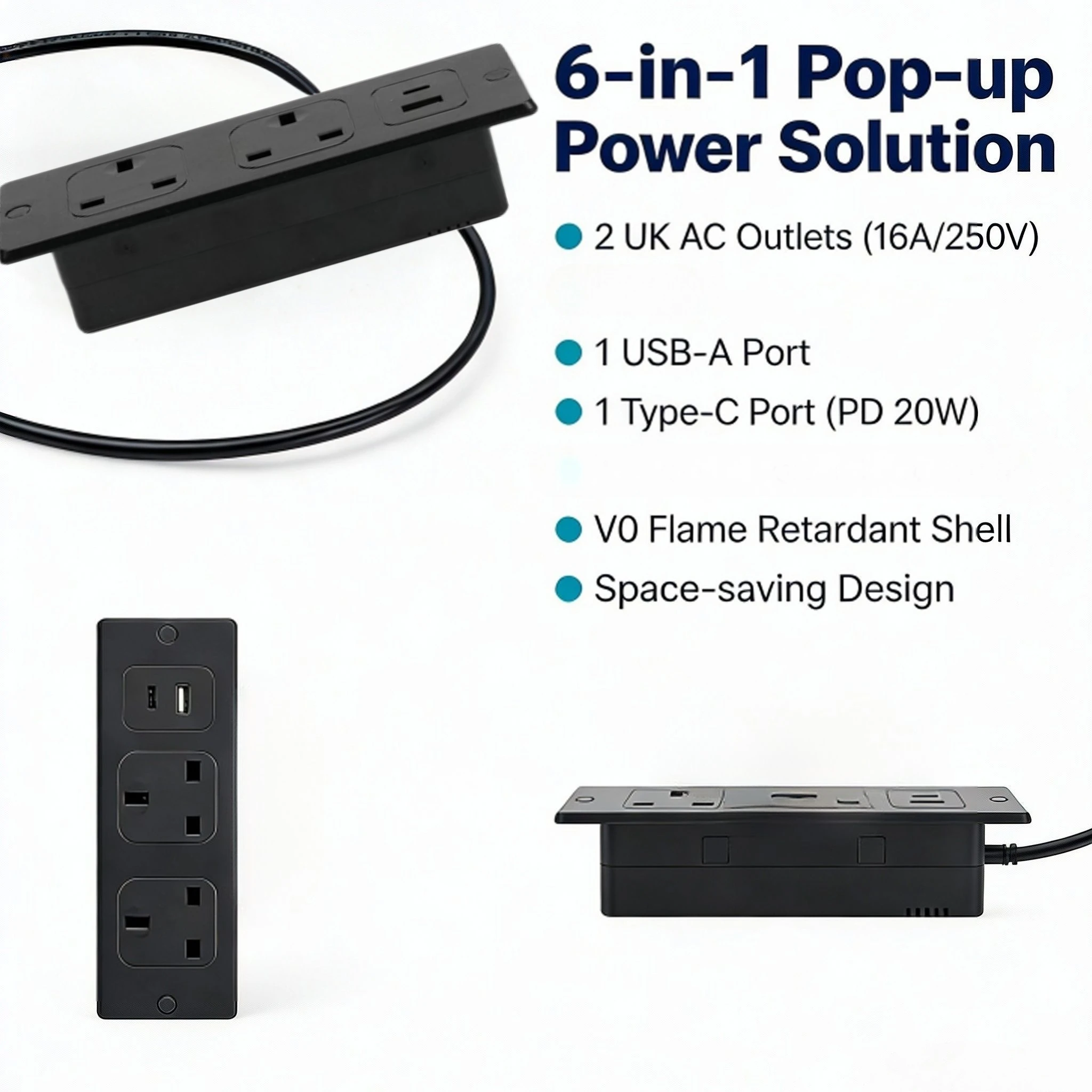 UK Embedded Table Hidden Socke - Office Furniture Uk recension och pris