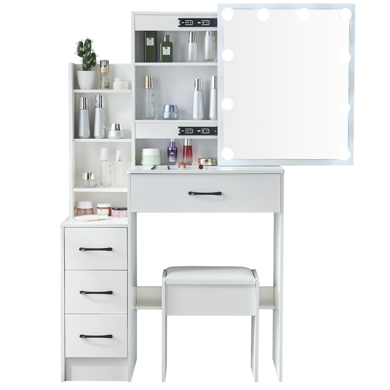 LED Makeup Vanity Desk Set wit - Office Furniture Reborn recension och pris