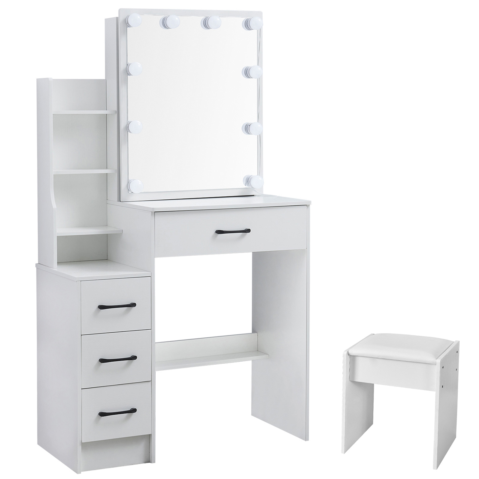 LED Makeup Vanity Desk Set wit - Office Furniture Reborn recension och pris