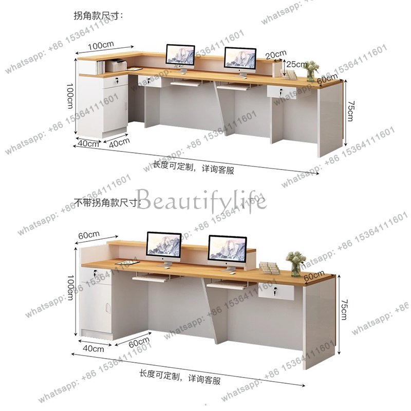 Luxury Simple Reception Desk L - Office Furniture Logo recension och pris